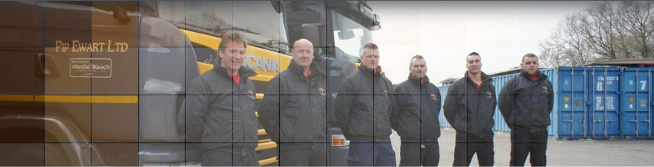 Storage Service for when you move abroad Work men standing outside their company lorries